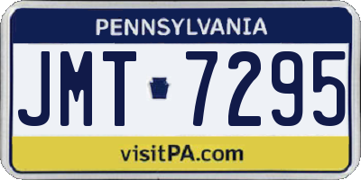 PA license plate JMT7295