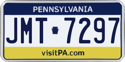 PA license plate JMT7297