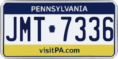 PA license plate JMT7336