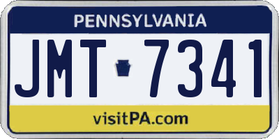 PA license plate JMT7341