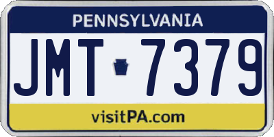 PA license plate JMT7379