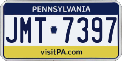 PA license plate JMT7397
