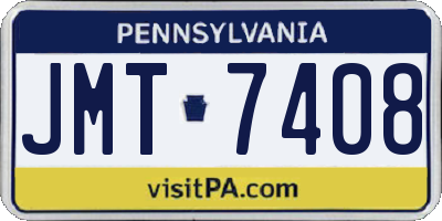 PA license plate JMT7408