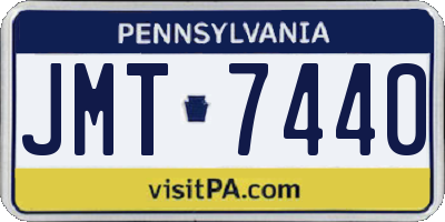 PA license plate JMT7440