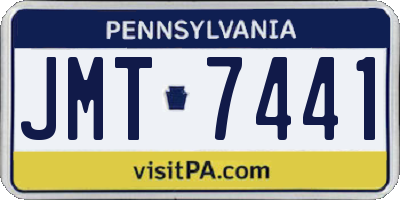PA license plate JMT7441