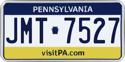 PA license plate JMT7527