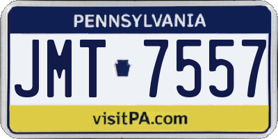 PA license plate JMT7557