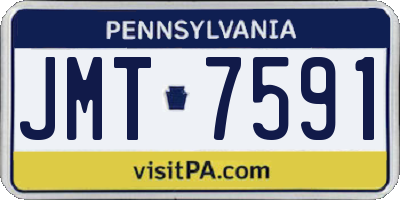 PA license plate JMT7591