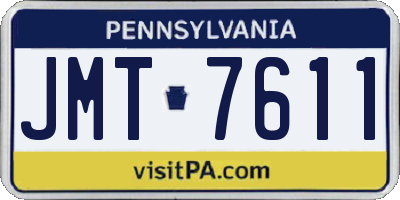 PA license plate JMT7611