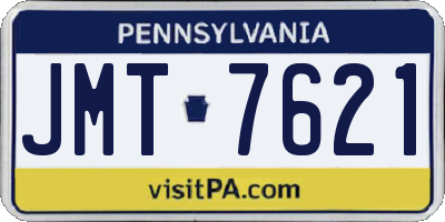 PA license plate JMT7621