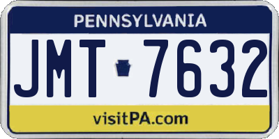 PA license plate JMT7632