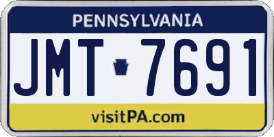 PA license plate JMT7691