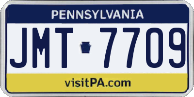 PA license plate JMT7709