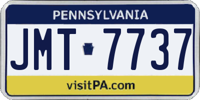 PA license plate JMT7737