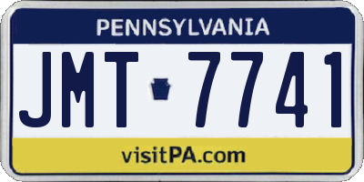PA license plate JMT7741