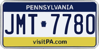 PA license plate JMT7780