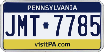 PA license plate JMT7785