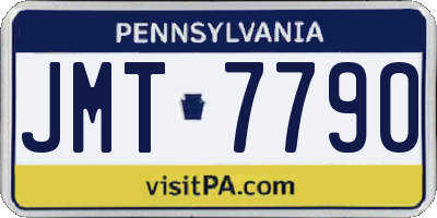 PA license plate JMT7790