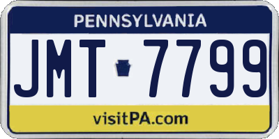 PA license plate JMT7799