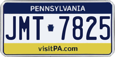 PA license plate JMT7825