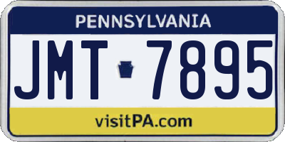 PA license plate JMT7895