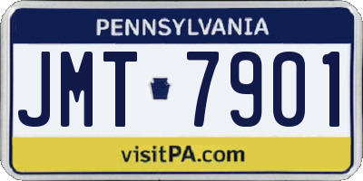 PA license plate JMT7901