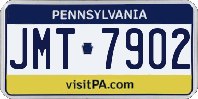 PA license plate JMT7902