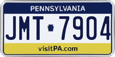 PA license plate JMT7904