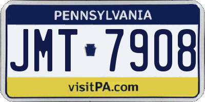 PA license plate JMT7908