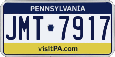 PA license plate JMT7917