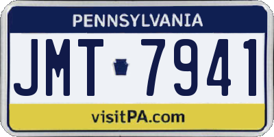 PA license plate JMT7941
