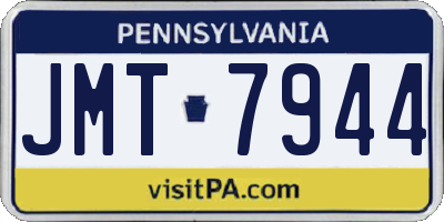 PA license plate JMT7944