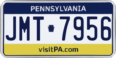PA license plate JMT7956