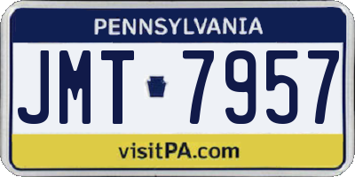 PA license plate JMT7957