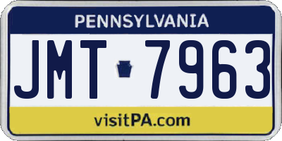 PA license plate JMT7963