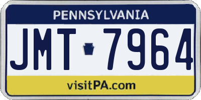 PA license plate JMT7964