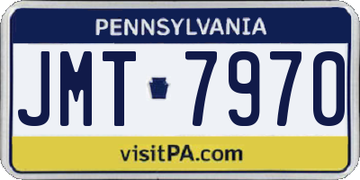 PA license plate JMT7970