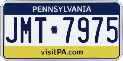 PA license plate JMT7975