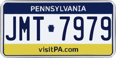 PA license plate JMT7979
