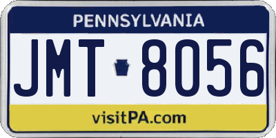 PA license plate JMT8056