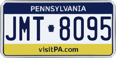 PA license plate JMT8095
