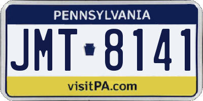 PA license plate JMT8141