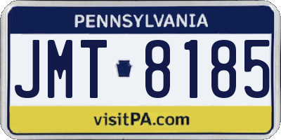 PA license plate JMT8185