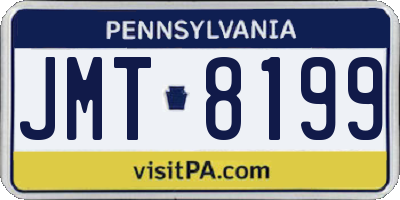 PA license plate JMT8199
