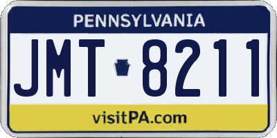 PA license plate JMT8211