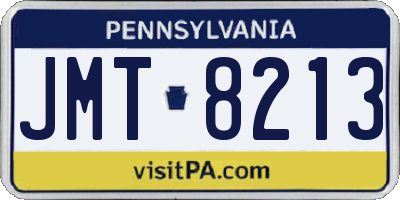 PA license plate JMT8213