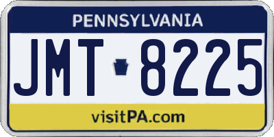 PA license plate JMT8225