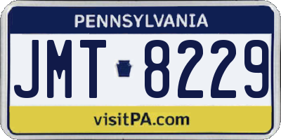 PA license plate JMT8229