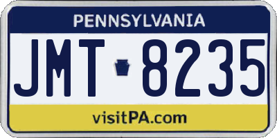 PA license plate JMT8235