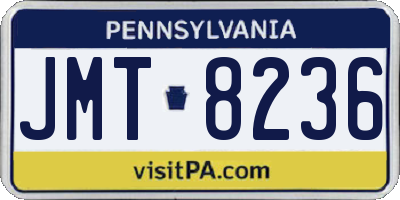 PA license plate JMT8236